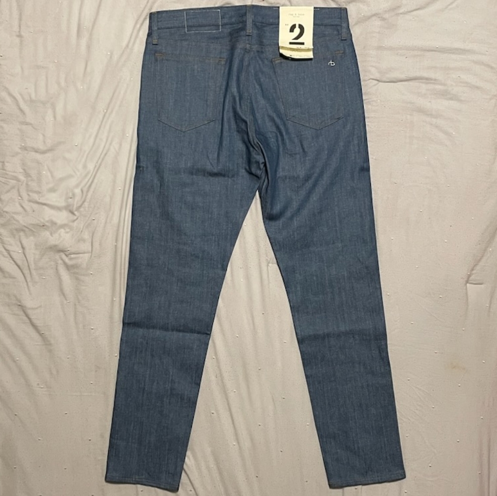 Rag And Bone Raw Fit 2 Authentic Stretch jean mens size 34W 32L - Picture 4 of 11